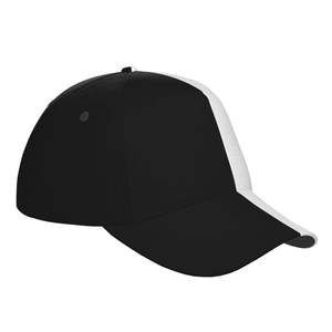 Gorra de Béisbol Unisex de 6 Paneles con Bloques de Color Blanco y Negro, Ajustada, Informal, de Tela Twill, Talla Adulto 58-60CM - Product Image 3