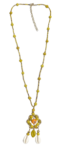 Collar Bohemio Chapado en Oro con Cuentas, Colgante de Piedras Coloridas para Mujer, Joyería de Moda Hecha a Mano con Forma Circular - Product Image 6