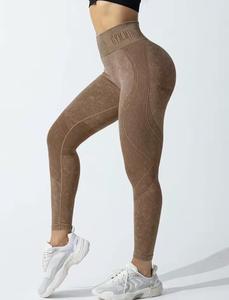 High Waist Seamless Knitted Leggings Solid Full Length Compression Sporty <b>Plus</b> <b>Size</b> Women's <b>Yoga</b> <b>Pants</b> All Seasons Polyester - Product Image 6
