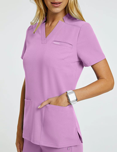 Uniformes de Enfermería Unisex Personalizados de Ansis Star Industries, Uniformes de Trabajo de Algodón Tejido para Salón de Belleza, Traje Elástico - Product Image 5