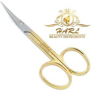 <b>Nail</b> <b>Scissor</b> Custom Design Sharp Edge Slim Cuticle <b>Scissors</b> Gold Handle Stainless Steel Beauty Personal Care Cuticle <b>Scissors</b> - Product Image 1