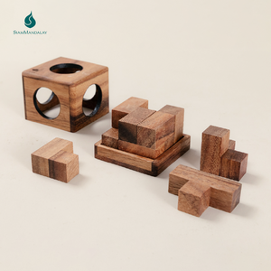 3D Wooden Soma 7 x 7 x 7 cm <b>Cube</b> Puzzle <b>Magnetic</b> Brain Teaser Montessori Educational Toy Made From Non-Toxic Safe For Little Han - Product Image 3