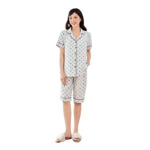 ชุดคลุมท้องผ้าลินิน B2 MUM B918 เนื้อผ้านุ่ม ยืดหยุ่นเล็กน้อย ระบายอากาศได้ดี เสื้อคลุมคอปก มีช่องให้นมบุตร ปรับได้ด้วยยางยืด - Product Image 1