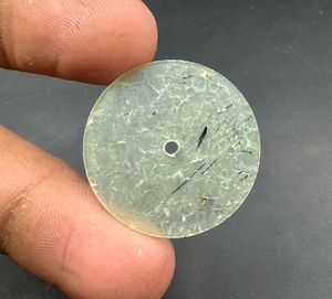 Esfera de Reloj de Prehnita de 28.5mm, Esfera de Reloj de Piedra Preciosa Natural, 1mm de Grosor, Orificio Central de 2mm - Product Image 4