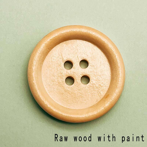 Botón Redondo de Madera Natural de Alta Calidad, Sostenible, con 4 Agujeros, para Ropa - Product Image 2