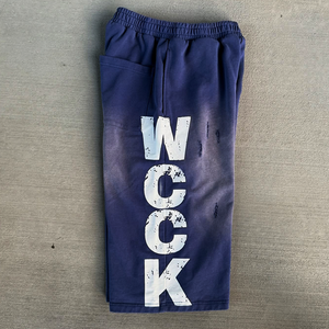 กางเกงขาสั้นผู้ชายทรงโอเวอร์ไซส์ ยาวถึงเข่า ขาดๆ แบบดิสเทรส เอวกลาง ผลิตตามสั่ง พิมพ์ลายได้ 100% ผ้าฝ้าย ระบายอากาศได้ดี เป็นมิตรต่อสิ่งแวดล้อม - Product Image 6