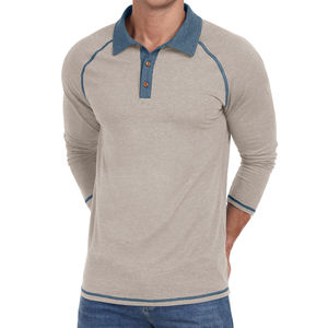 Camisas Polo de Manga Larga para Hombre, Camisa de Trabajo Clásica con Botones, Camisa de Golf Básica con Cuello y Bolsillo de Algodón - Product Image 2