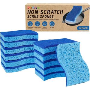 Confezione da 12 Spugne Anti-Graffio a Doppia Faccia per Pulizia Cucina, Rapide e Durevoli - Product Image 1