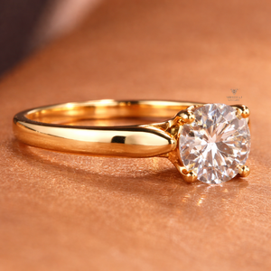 Anillo de Compromiso de Diamante Cultivado en Laboratorio de 3 Quilates con Certificado IGI Real para Mujer, Oro Sólido de 14K con Baño de Rodio, Corte Brillante, Regalo de Lujo para San Valentín - Product Image 2