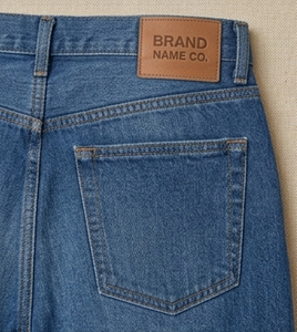 Jupe midi trapèze en jean taille haute pour femme, couleur unie, boutonnée sur le devant, décontractée, en tissu de coton délavé, style printemps - Product Image 4