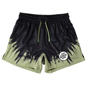 Custom Logo Women's Running Shorts <b>Black</b> Pink Tie Dye Print Drawstring Waist Breathable Sporty Athletic Wear - Product Image 5