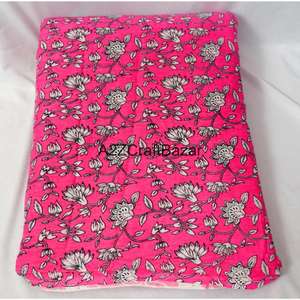 Tissu en coton 100% imprimé à la main en Inde - Matière textile écologique, respirante et légère pour vêtements féminins et pour filles - Product Image 3