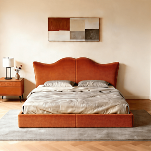 High-<b>End</b> Modern Design Queen King Size Solid Wood <b>Bed</b> Base Upholstered Headboard <b>Bed</b> Frame for Bedroom - Product Image 1