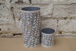 Vase à fleurs classique en os naturel 100% avec incrustations, écologique et créatif, pot décoratif pour la maison avec finition sculptée à la main - Product Image 3