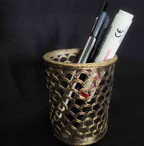 Manufacturer Brass Pen Holder Stationery <b>Stand</b> for Office Multi-Functional Simple <b>Desktop</b> Brass Pen Holder Top Price - Product Image 1