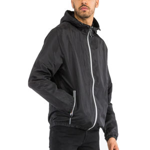 Chaqueta de Hombre de Alta Calidad, 100% Nailon Poliéster, con Cierre, Capucha y Protección Contra el Viento, Chaqueta Cortavientos Personalizada, Brillante y Suave - Product Image 2