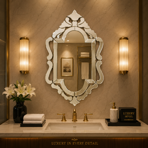 Espejo de Pared Decorativo de Lujo Estilo Barroco Veneciano, Espejo con Marco Ornamentado Vintage, Espejo Decorativo de Vidrio para Sala de Estar, Dormitorio, Pasillo - Product Image 3