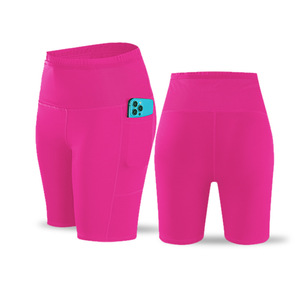 Womens Sports <b>Tights</b> High Waist Fitness Compression Shorts Quick Dry Polyester Spandex Custom logo Marathon Running Tight Shorts - Product Image 6