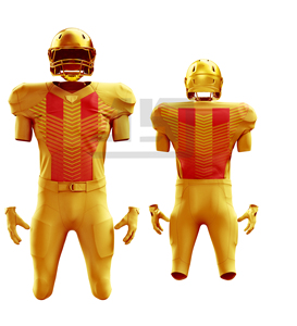 Uniforme de football américain personnalisé JAMEZ SPORTS, maillot et pantalon respirants, antibactériens, à séchage rapide, évacuant l'humidité, 100% polyester - Product Image 2