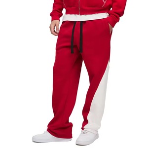 Pantalon de jogging ample élastique à taille haute pour homme, avec empiècements contrastants, style streetwear, fabrication OEM - Product Image 2