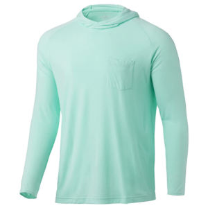 Rashguard à manches longues personnalisé, couleur unie, avec capuche, protection UV UPF50+, pour le surf, la natation et l'entraînement - Product Image 1
