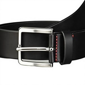 Nuevo Cinturón Casual de Cuero Genuino Negro Marrón con Hebilla Metálica de Cierre Automático Plateada, Resistente al Agua y Duradero para Hombre - Product Image 4
