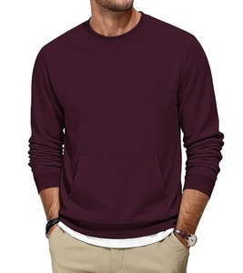 Nueva Llegada, Sudadera Estilosa de Manga Larga con Hombros Caídos, Color Sólido, Cómoda, Talla Grande para Hombre, 100% Algodón, Bangladesh - Product Image 1