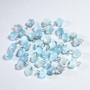 Cuentas de Piedra Preciosa Facetada en Forma de Cubo de Aguamarina Natural para la Fabricación de Joyas, Collares y Pulseras, Venta al Por Mayor - Product Image 1