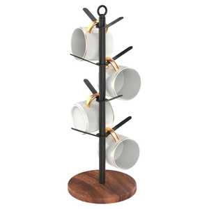 Skies Traders Modern Movable <b>Over</b> <b>the</b> <b>Door</b> Wood Organizer Rack with Heart Design Hanging Storage <b>Hooks</b> - Product Image 4