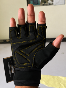 Guantes Deportivos Negros Unisex de Medio Dedo, de Cuero PU, con Cierre de Tirón, Transpirables, para Levantamiento de Pesas, Gimnasio, Entrenamiento, Protección de Manos - Product Image 6
