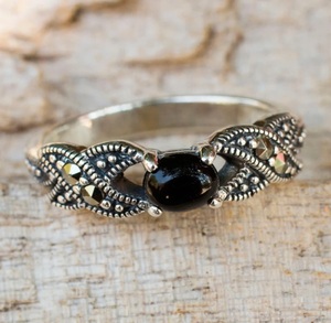 Premium Black Onyx <b>Ring</b> 925 Sterling <b>Silver</b> Handmade Statement Jewelry Gift for Women - Product Image 3