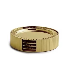 Antique Style Metal Coasters Set Decorative <b>Table</b> <b>Protectors</b> for Traditional Dining Restaurant Hotel Wedding Events - Product Image 3