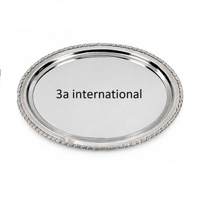 Plateau de service ovale de haute qualité, en métal poli, finition élégante et solide, pour usage résidentiel, compatible lave-vaisselle, à bas prix - Product Image 5