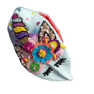 Magnifiques accessoires pour cheveux de créateurs, bandeau brodé à la main entièrement perlé, bandeau entièrement perlé pour femmes à prix de gros - Product Image 1