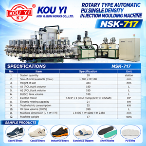 Machine de moulage par injection automatique rotative à 20 stations pour équipement en PU, à densité unique - Product Image 6