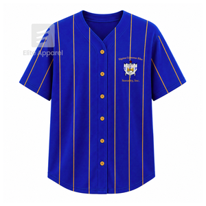 Camiseta personalizada de la hermandad Sigma Gamma Rho con logo bordado en la parte delantera, color azul y dorado, manga corta para mujer, ropa griega. - Product Image 1