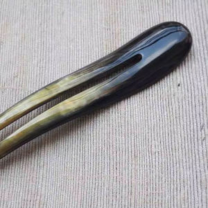 Épingle à cheveux écologique en corne de buffle, fourche à cheveux faite à la main, bâtonnet à chignon pour femme, accessoire cadeau - Product Image 1