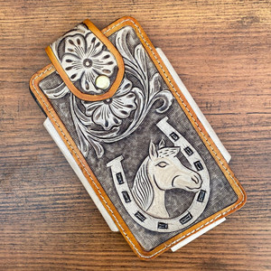 Nieuw Western Hand Bewerkt Lederen Telefoonhoesje Echt Lederen Paard Mobiele Telefoonhoesje Cowboy Zware Mobiele Telefoon Luxe <span class=keywords><strong>Holster</strong></span>