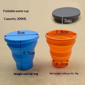 Gobelet pliable en silicone résistant à la chaleur, pour les voyages d'affaires, utilisation portable, bouteille d'eau pliable en silicone pour les sorties en plein air - Product Image 2