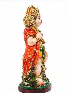 Handmade <b>Resin</b> Hanuman <b>Figure</b> Modern Religious Statue for Diwali Home Office Art Tabletop Display - Product Image 4