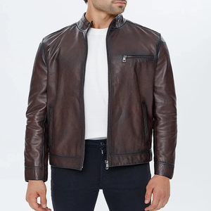 2026 New Arrival Men's High Street Style Full Sleeve Leather Jacket High Quality OEM ODM Service Winter Men's Jackets - Product Image 2