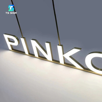Enseigne lumineuse LED personnalisée à lettres en relief, lettres 3D éclairées en acrylique pour extérieur, signalétique lumineuse pour devanture de magasin