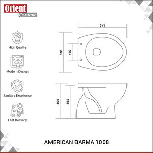 Fabriqué en Inde, WC en céramique blanche de haute qualité pour salle de bain, à poser au sol, pour usage domestique et commercial - Product Image 3