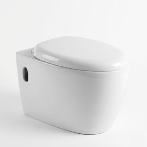 Inodoro Moderno de Cerámica de Una Pieza Suspendido en la Pared con Drenaje P-Trap para Uso en Baños de Hoteles y Villas - Product Image 1