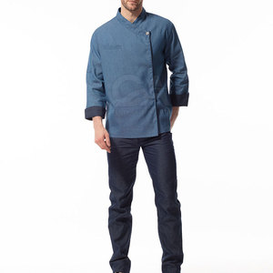 Ensemble de vêtements de travail de chef haut de gamme pour le personnel de cuisine des restaurants, veste professionnelle à manches longues en polyester/coton, pantalon, tablier, restauration - Product Image 4
