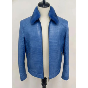 Chaqueta de Cuero para Hombre, Estilo Urbano, Corte Ajustado, Transpirable, Resistente al Viento, Ecológica, Precio Económico, Gran Venta - Product Image 1