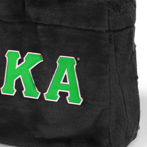 Bolso Tote de Peluche Negro AKA, Bolso de Mano Suave, Bolso de Hombro, Elegante, Moderno, Espacioso, para Uso Diario, Idea de Regalo - Product Image 5