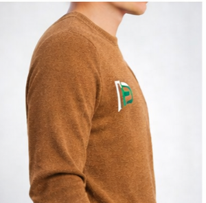 Suéter 100% de cachemira para hombre, jersey de invierno con punto trenzado, cuello redondo, manga larga, grueso, cálido, ajustado, informal - Product Image 4