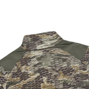 Unisex Summer Performance Hunting <b>Base</b> <b>Layer</b> Pullover Moisture Wicking Breathable Long Sleeve Outdoor Camouflage Pattern 100% - Product Image 3