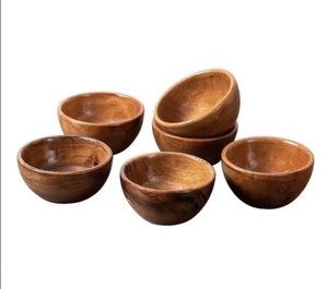 Platos y Tazones de Madera de Mango Marrón Natural en Oferta para Servir Frutas y Ensaladas, Vajilla para Frutos Secos, Nueces y Bocadillos - Product Image 3